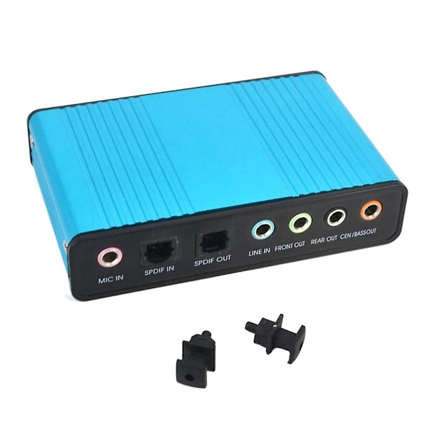 USB 6-kanavainen 5.1 / 7.1 Surround Ulkoinen Äänikortti PC Kannettava Pöytäkone Tabletti Audio Optinen Adapterikortti Äänitys K Laulu