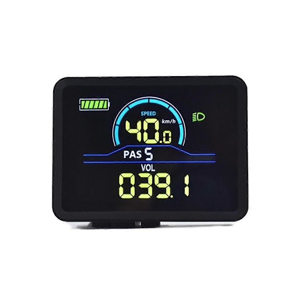 P5C Elektrisk Cykel LCD Display Meter 24V-60V Ebike Intelligent Display IP67 UART Farverig LCD Display Meter 6PIN