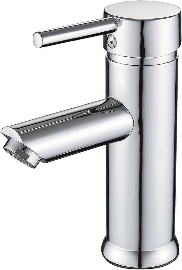 Blandebatteri til servant, krombelagt, moderne, enkel