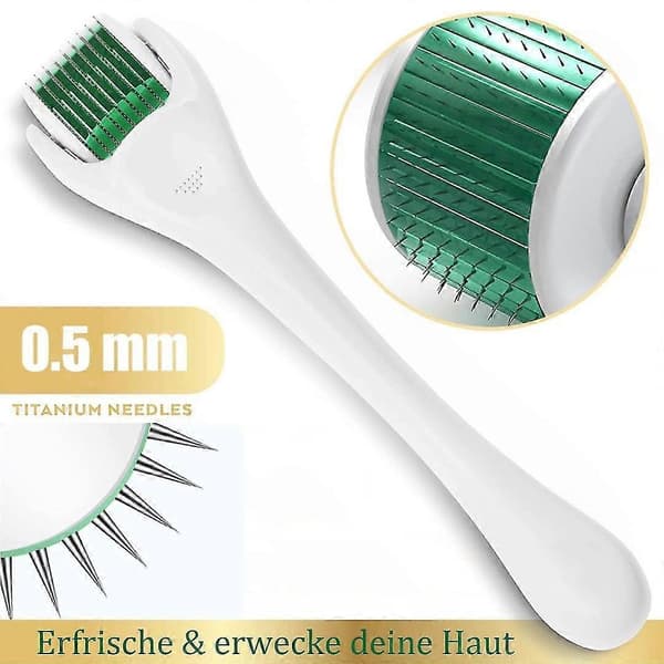 Microneedling Roller med 540 nåler, Microneedling Roller, 0,5 mm, for ansikt og kropp, Effektiv mot .SFYGV