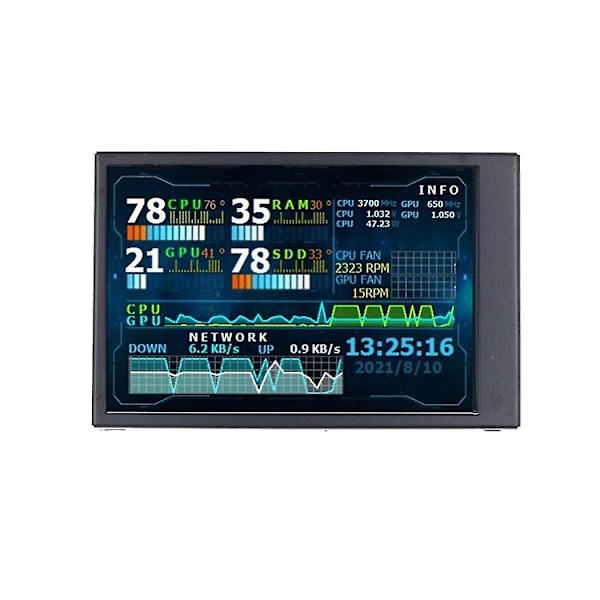 3,5 tums IPS LCD-skärm Mini Kapacitiv Skärm För Aida64 USB Datorskärm USB LCD-skärm PC-fodral Linux