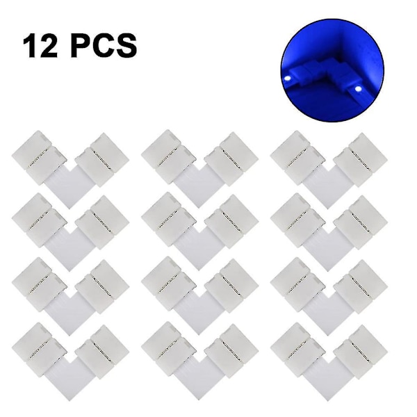 L-formet hurtigkobling [12 stk] for LED-stripelyskobling