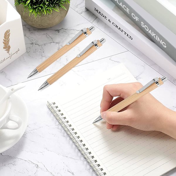 100 kpl/erä Bambu kuulakärkikynä Stylus kosketuskynä Toimisto- ja kouluvälineet Kynät ja kirjoitustarvikkeet Lahjat - sininen muste