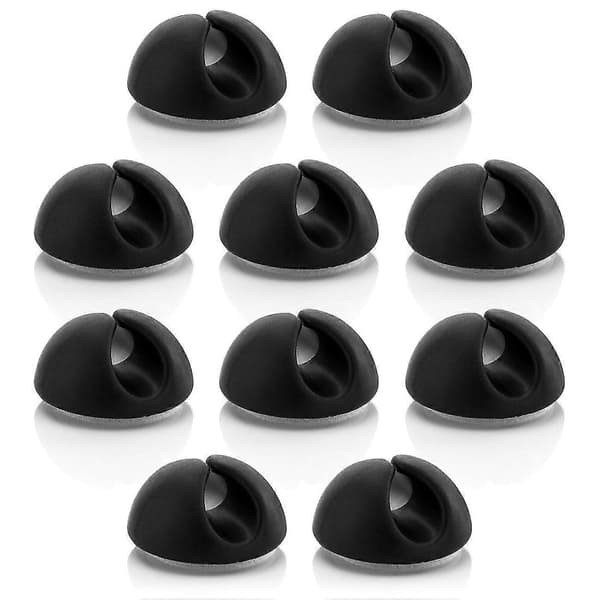 10 st Kabelklämmor Kabelhållare Kabelhantering För Kablar Upp Till 8mm Kabelhantering Svart