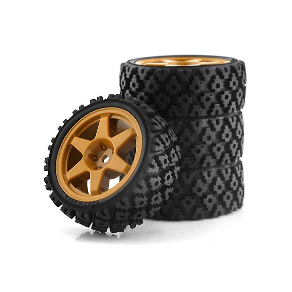 4 st 70mm Gummibildäck för Xv01 Xv02 Ta06 Tt01 Tt02 Ptg-2 1/10 RC Racing Bil Uppgradering Del