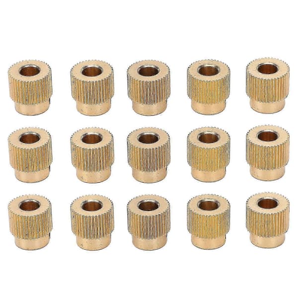 40 Tænder Messing Drivgear til 3D Printer - 20 stk. Gul 11mm x 11mm-Yvan