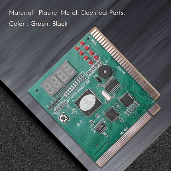 Tietokoneen emolevyn diagnostiikkakortti 4-numeroinen PCI/ISA POST-koodianalysaattori