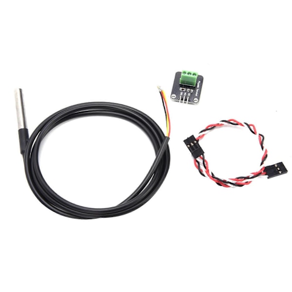 Temperatursensor Modul Kit med 1 stk. Rustfrit Stål Vandafvisende Sensor Elektronisk Komponent