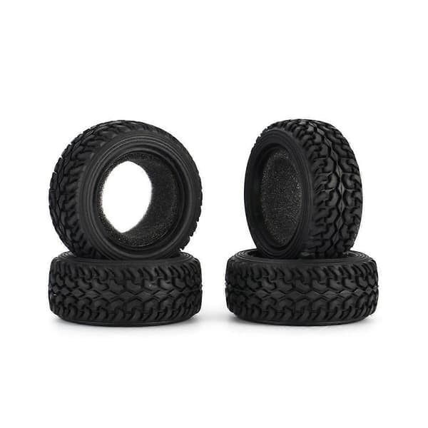 4 stk. 75 mm 1/10 RC On-Road Touring Car Gummihjul Dæk til Sakura RedCat, Sort