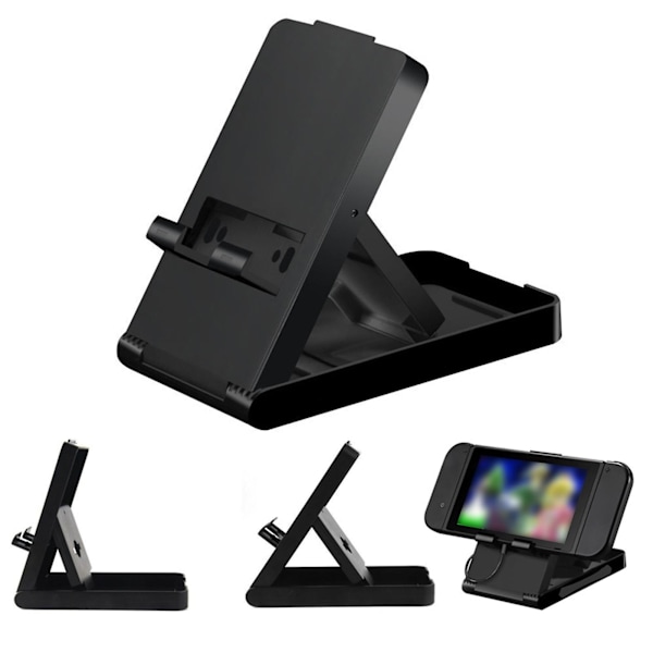 Spilkonsol Stativ Foldbar Skridsikker Base Varmeafledning 3 Niveau Justerbar Håndholdt Spilkonsol Holder til Nintendo Switch/Lite