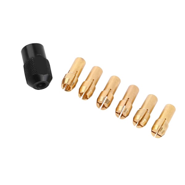6st Spännhylsor Greppkapacitet 1mm-3.2mm med M8*0.75 Lock Passar Rotationsverktyg YEMAA