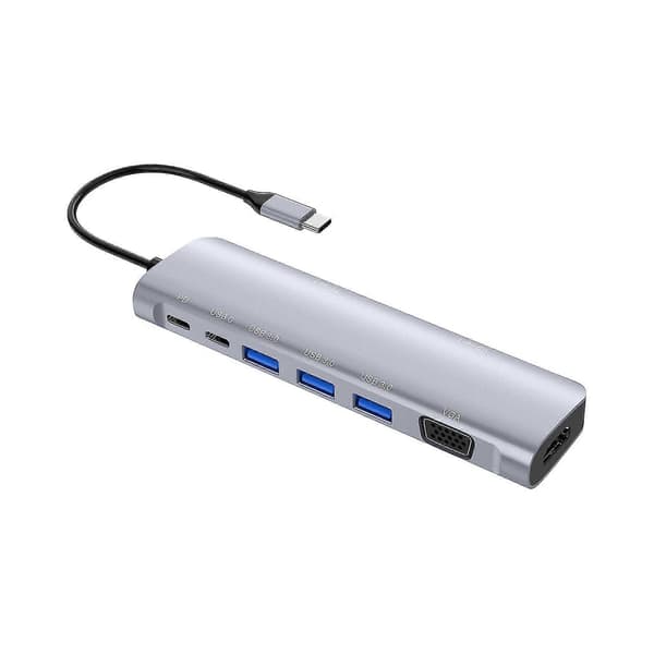 USB3.0 Hub 4K Kortlæser PD Opladning 9-i-1 Multiport Type-C Docking Station Adapter