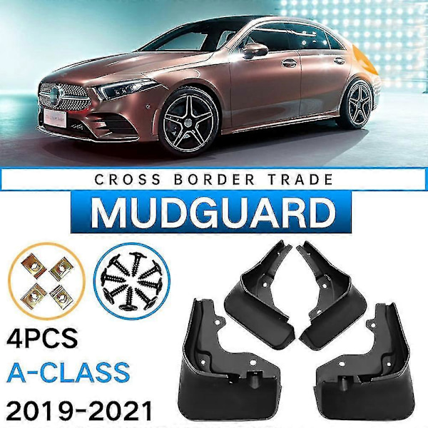 Bilskærme til - A-klasse W177 A180 A200 A220 A250 2019-2022 Mudguard Mud Flap Guard Splash