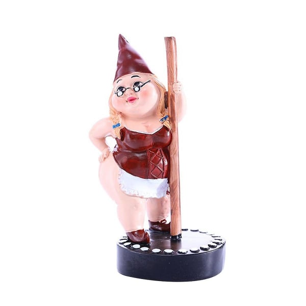 Resin Pole Dance Gnome Statue, Dansende Sexy Stripper Girl & Kvinne Dame Kvinnefigur For Showcase P