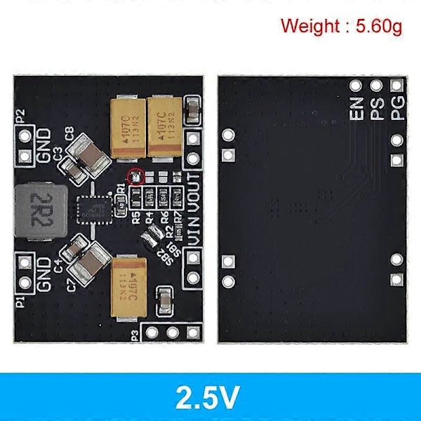 TPS63020 Automatisk Buck-Boost Step UP / Down Strømforsyningsmodul 2.5V 3.3V 4.2V 5V Lithium Batteri Lav Ripple Spændingskonverter