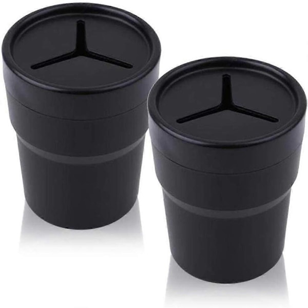 3 Pakker Bil Affaldsspand med Låg, Mini Auto Affaldsspand Lækagesikker Køretøjs Affaldsspand Passer til Kopholder i Konsol eller Dør til Bil, Hjem, Kontor, K