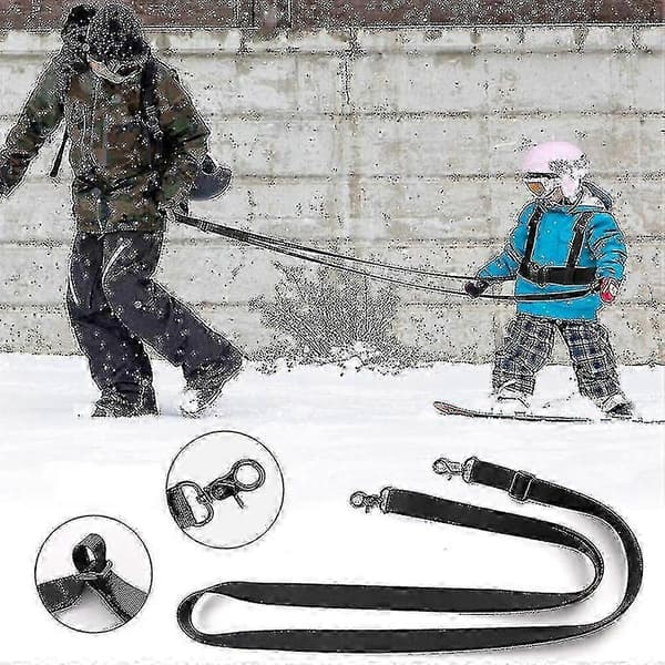 Ski- og snowboardsele for barn med avtakbar line