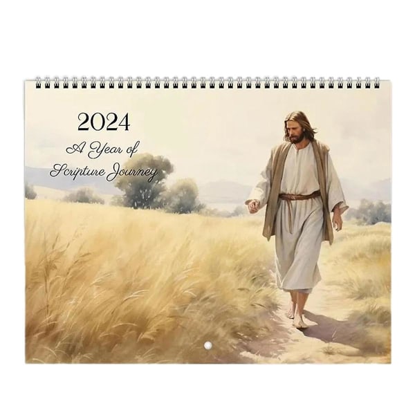 Jesus Calendar 2024 Bibelvers Väggkalender 2024 Christian Calendar 2024 Faith Jesus Monthly Plan