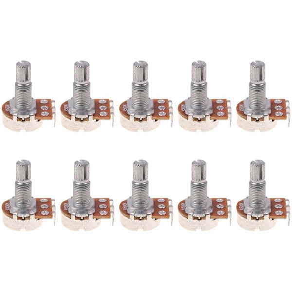 A500K Potentiometer Spline Liten Pot Elgitarr Bas Effektförstärkare Ton Volym 18mm