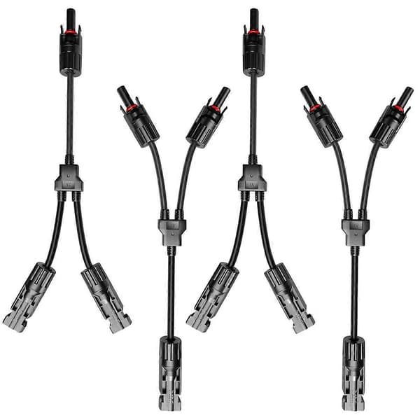 2 par Y-stil solcellekonnektor DC 1000V FMM+MFF solcellekabel samling