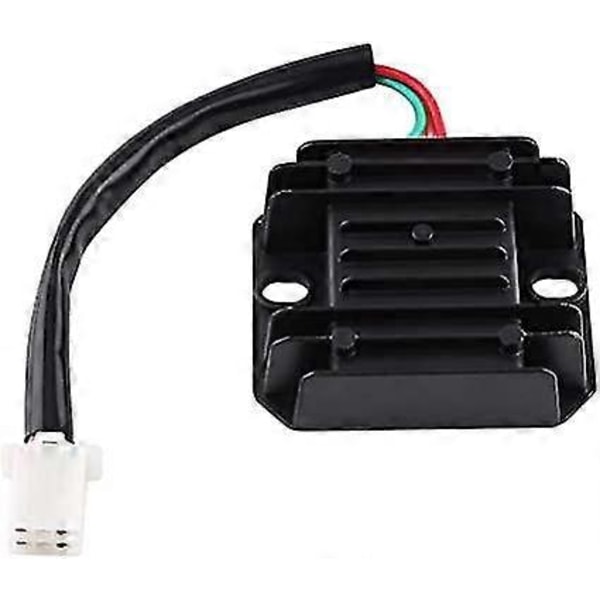 Motorsykkel Spenningsregulator 4 Ledninger 4 Pins 12 Spenningsregulator Likretter For 150-250cc Motorsykkel Scooter Moped ATV (1 stk svart)