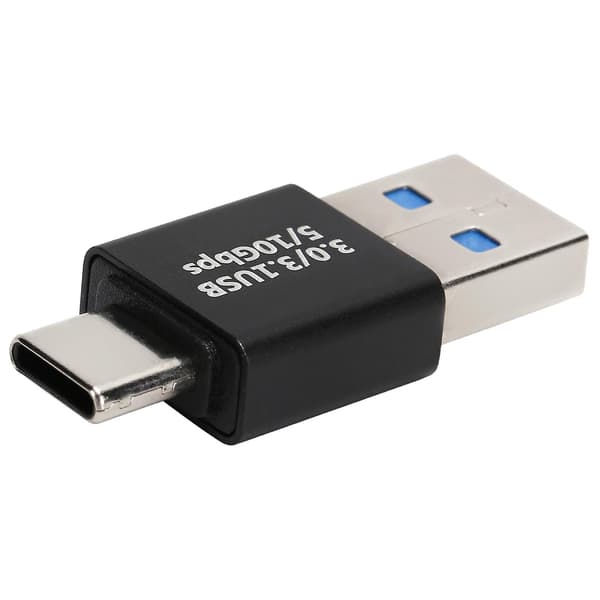USB 3.0 Hane till USB-C Hane OTG Adapter - Dat synkronisering och snabbladdning stöds