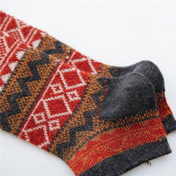 Vinter Kvinder Hold Varmen Print Sokker Strikkede Varme Ankelvarmer Leggings Sokker