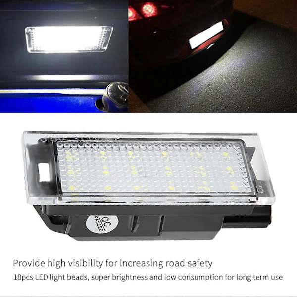 2 kpl Auton LED-rekisterikilven valot Twingo/Clio/Megane/Lagane