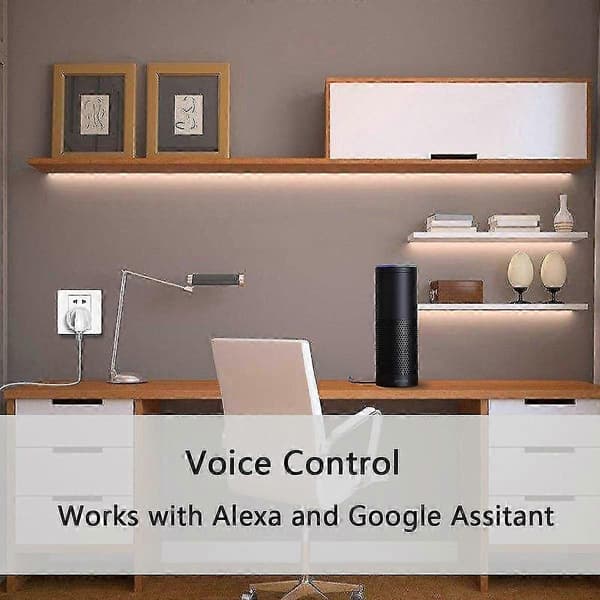 Smart stik - kompatibel med Alexa, Echo & Google Home (WiFi 2.4G) - 4-pak