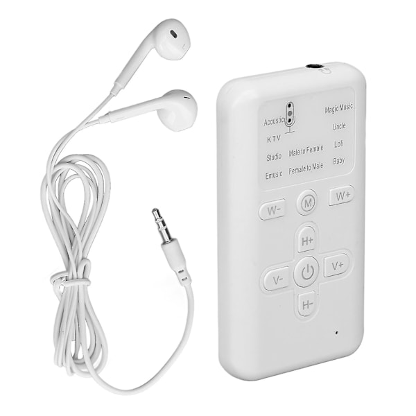 Live Lydkort Stemmeskifter 8 Lydeffekter Plug and Play Håndholdt Mini Stemmeskifter Enhet for Telefoner Nettbrett PC