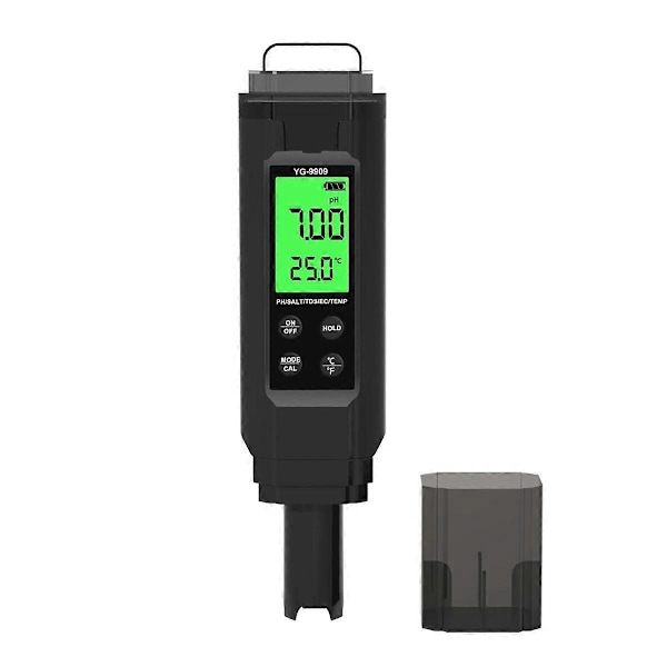 Bærbar Vandkvalitetstester 5-i-1 Akvarium PH-Meter TDS Testpen EC-Værdi Tester Saltindhold Tempe