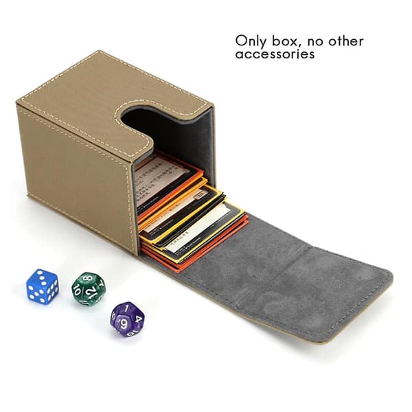 Kortæske Deck Box Sleeved Cards Deck Spilboks Til Yugioh Bindere: 100+, Mørkeblå