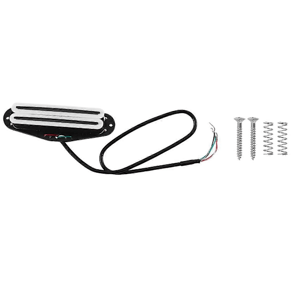 Hot Rail Pickups Double Track 11K Alnico5 Gitarrpickup Passar Strat Tele Elektrisk Gitarr, Vit