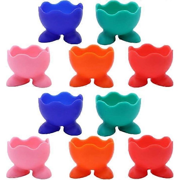 10 st Äggkopp Äggverktyg Kit Barn Svamphållare Äggkokare Hylla Äggkopp Ägghållare Kokt Äggkopp Silikon Äggkopp Smink Ansiktstvätt, 5*5*4cm