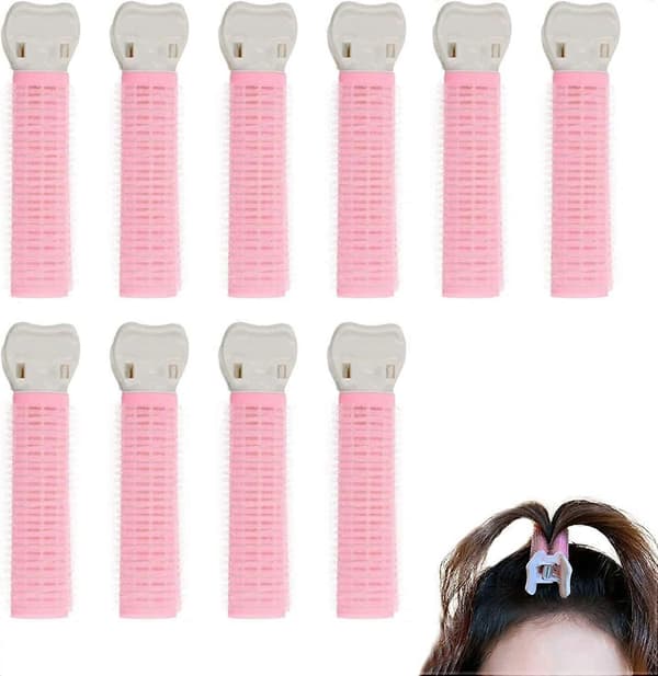 10-pack Curls Volumizing Root Clips Curls Fluffy Barrette Curls Root Lifting Tool Värmefria DIY Locktänger för långt och kort hår (rosa)