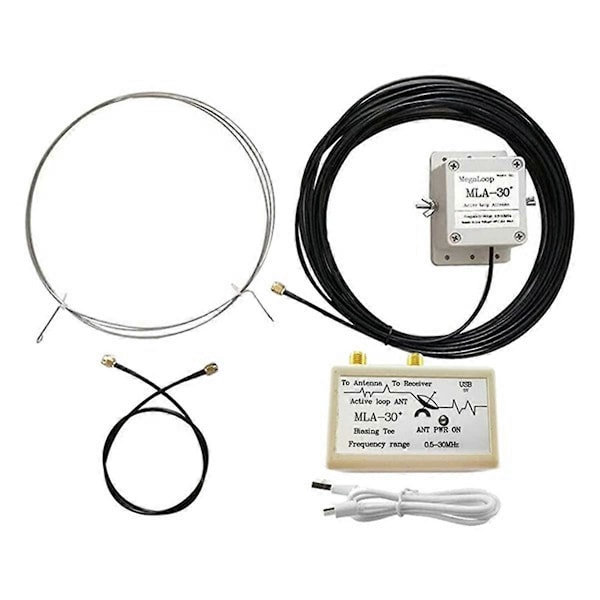 MLA-30+ Plus 0.5-30MHz Ring Aktiv Mottaksantenne SDR Loop Antenne Lavt Støy Medium Kortbølge Radi