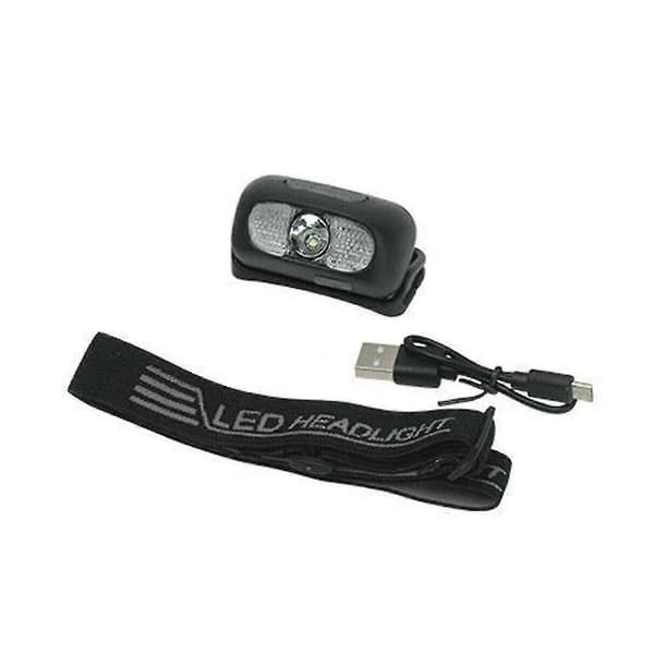 Supersterk Hodelykt Lyssensor Mini LED Lommelykt Vanntett Oppladbar Z