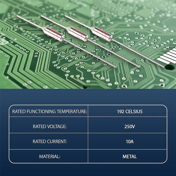 20 kpl RY-sarjan metalli 192 Celsius 250V 10A lämpösulkeumia
