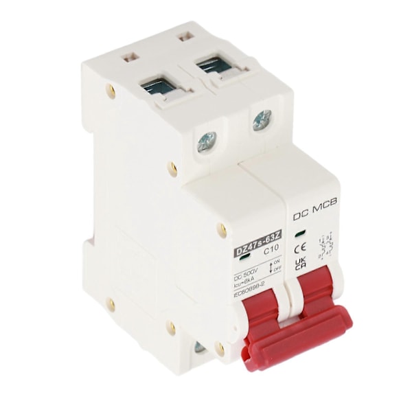 DC Strømafbryder Magnetisk System Miniature Strømafbryder til PV System 500V 10A 2P YEMAA