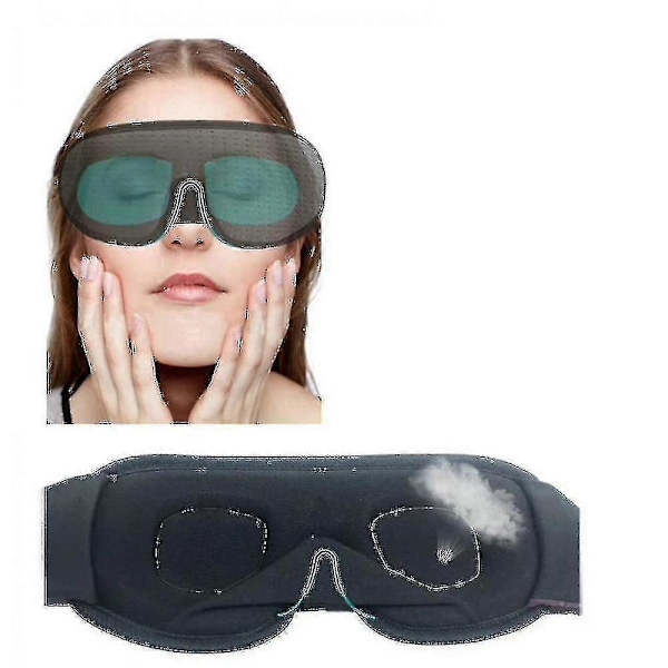 Sovmask med justerbart band, bekväm och mjuk nattbindel (vit)