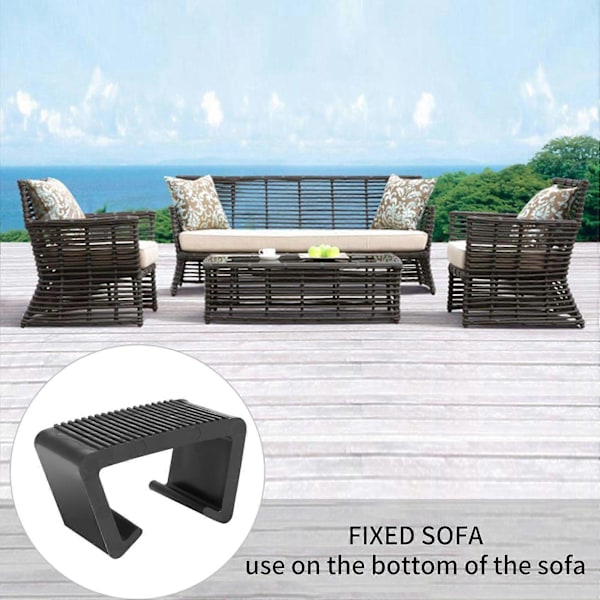 10 stk. Utendørs Hage Rattan Vikker Møbler Justeringsbeslag Sofa Klips Kobling Passer for Ra