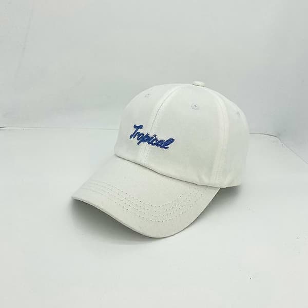 Hatt Myk Topp Bomull Allsidig Casual Baseball Cap (Hvit)