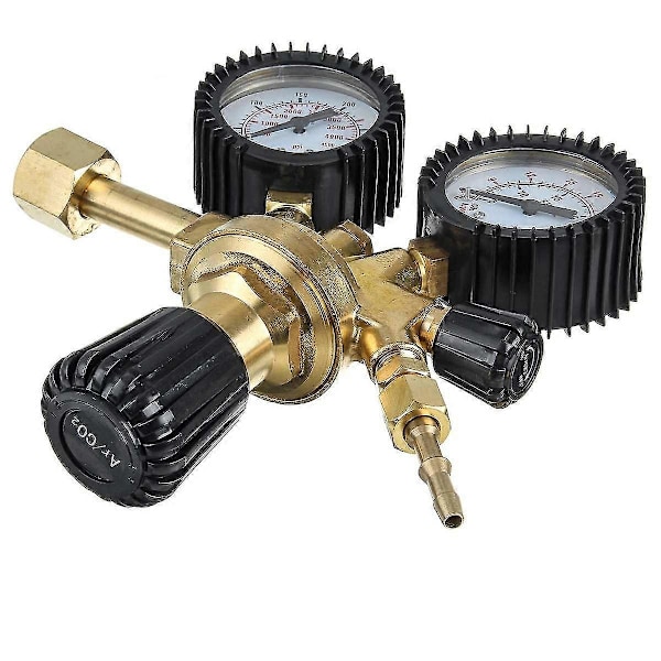 Mig Tig Tryckregulator Co2 Reducer Tålig Mini Gasflaska Högprecisionsverktyg Mässing Argon Ar Co2 Hem Dubbel Mätare