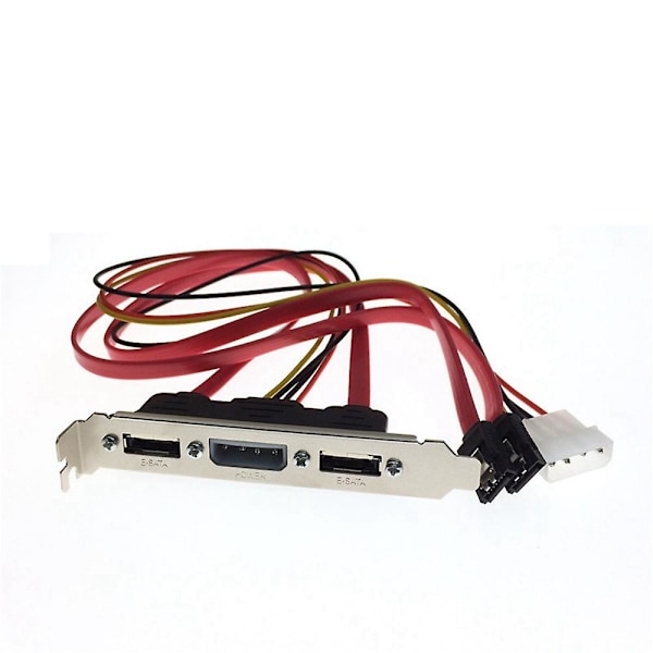 PC DIY SATA - ESATA ja 4-napainen IDE Molex -virta PCI-liitäntäkorttipaikka kaapeli täyspituiselle profiilille ulkoiseen