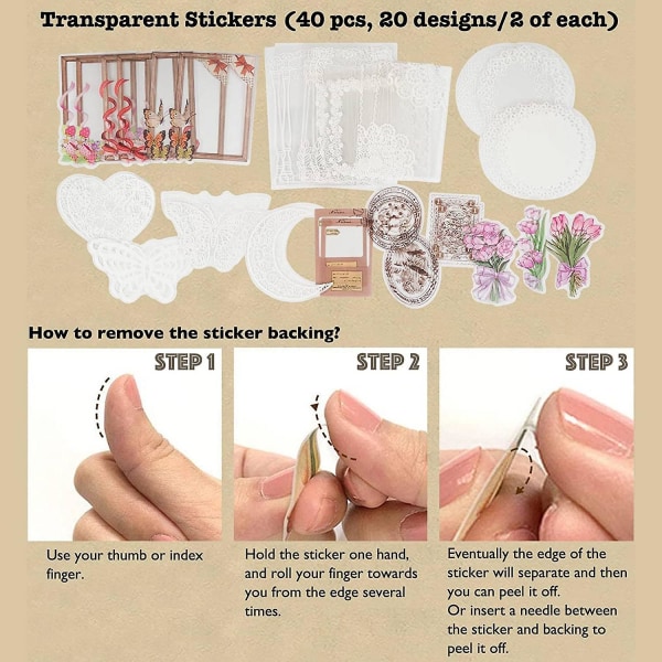 200 styks vintage Ephemera-pakke Junk Journal Kit Scrapbogsforsyninger Papir Sticker Material Pack