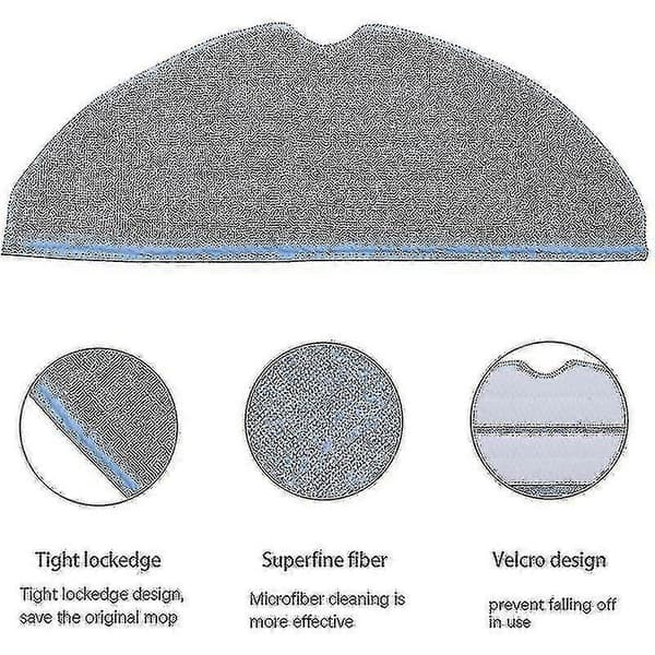 Pakke med mikrofiber moppepuder til Xiaomi Roborock S7, T7s, T7 Plus