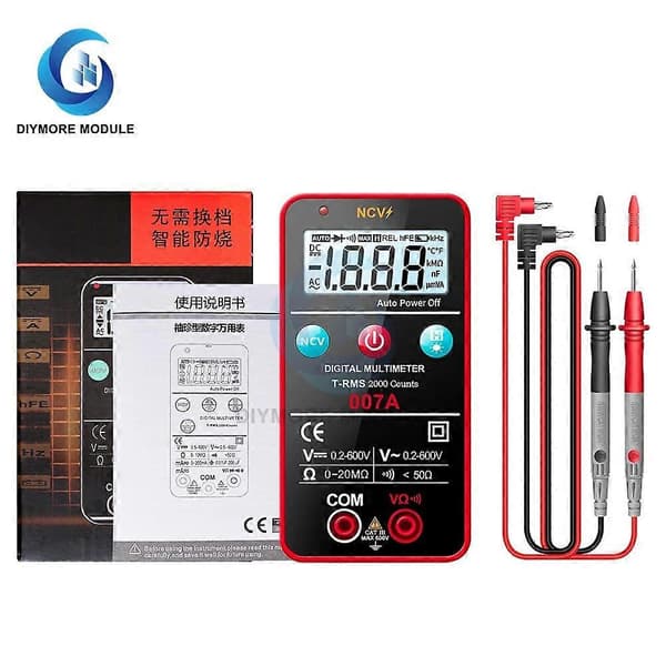 ANENG 007A Intelligent digital multimeter auto range AC DC digital multimeter tester Ohm kapacitans Hz spændingsmåler Begynder