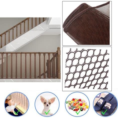 300x78cm Trappesikkerhedsnet, Babysikkerhedsnet til trapper, Børnesikkerhedsnet til trapper