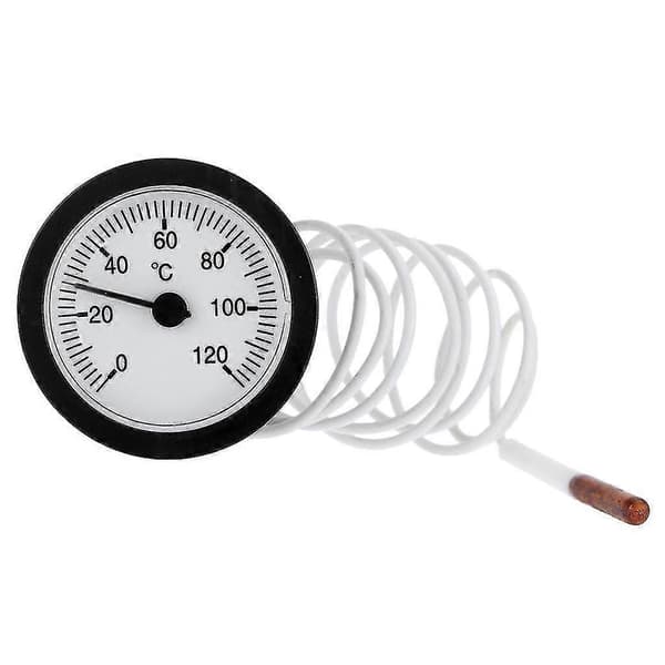 Dial Termometer Kapillær Temperaturmåler 0-120 Vann & Olje Med 1m Sensor