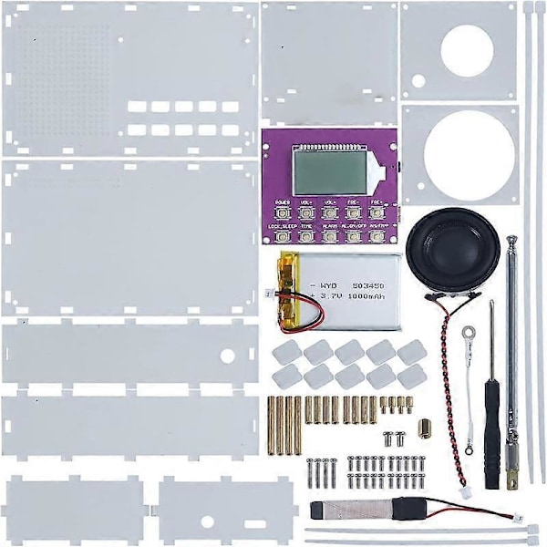 DIY Digitalradiokit med klocka FM 87-108MHZ Digitalradio LCD-display Monteringssats för student ST